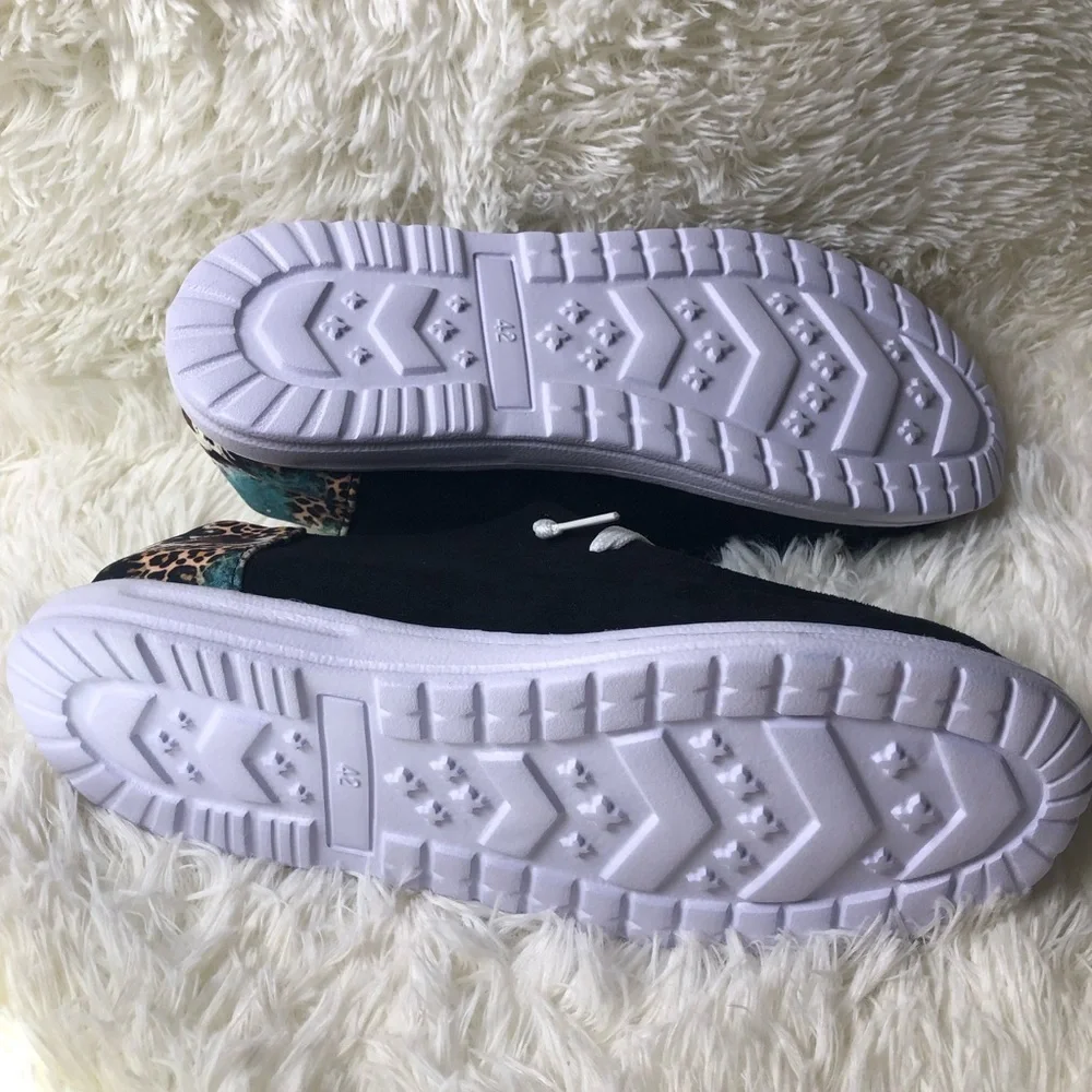 🐆🩵Women's Multicolor Animal Casual Shoes 42 US women’s 10 NWOT 🩵🐆 - Picture 11 of 16
